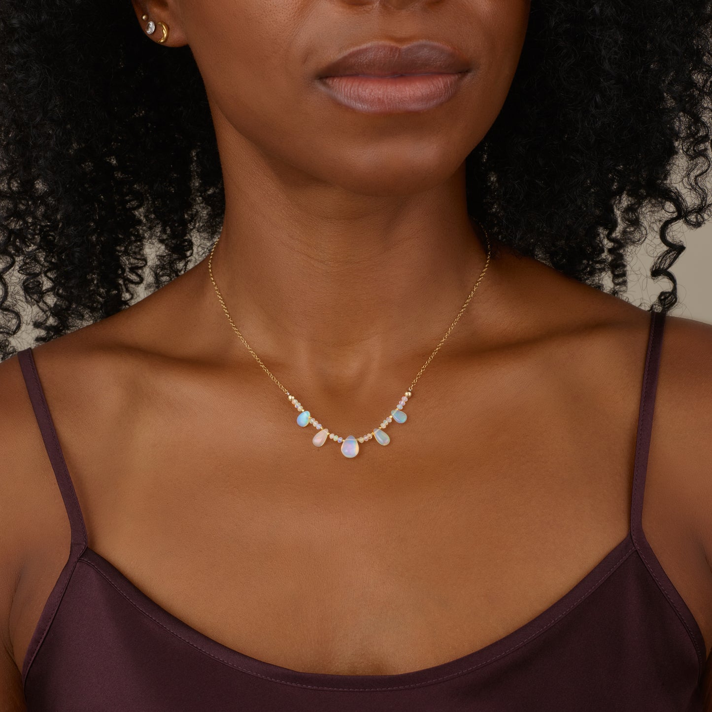 Opal Droplets Necklace