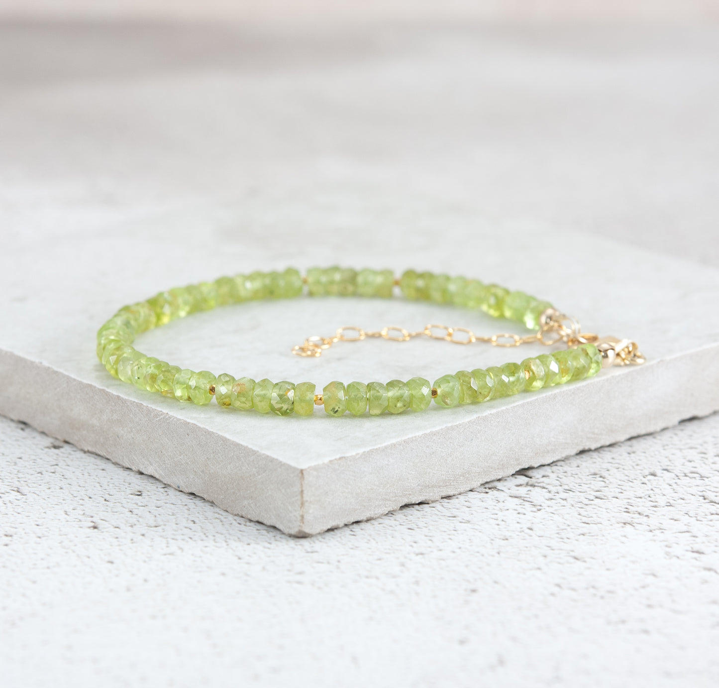 Peridot Gemstone Bracelet