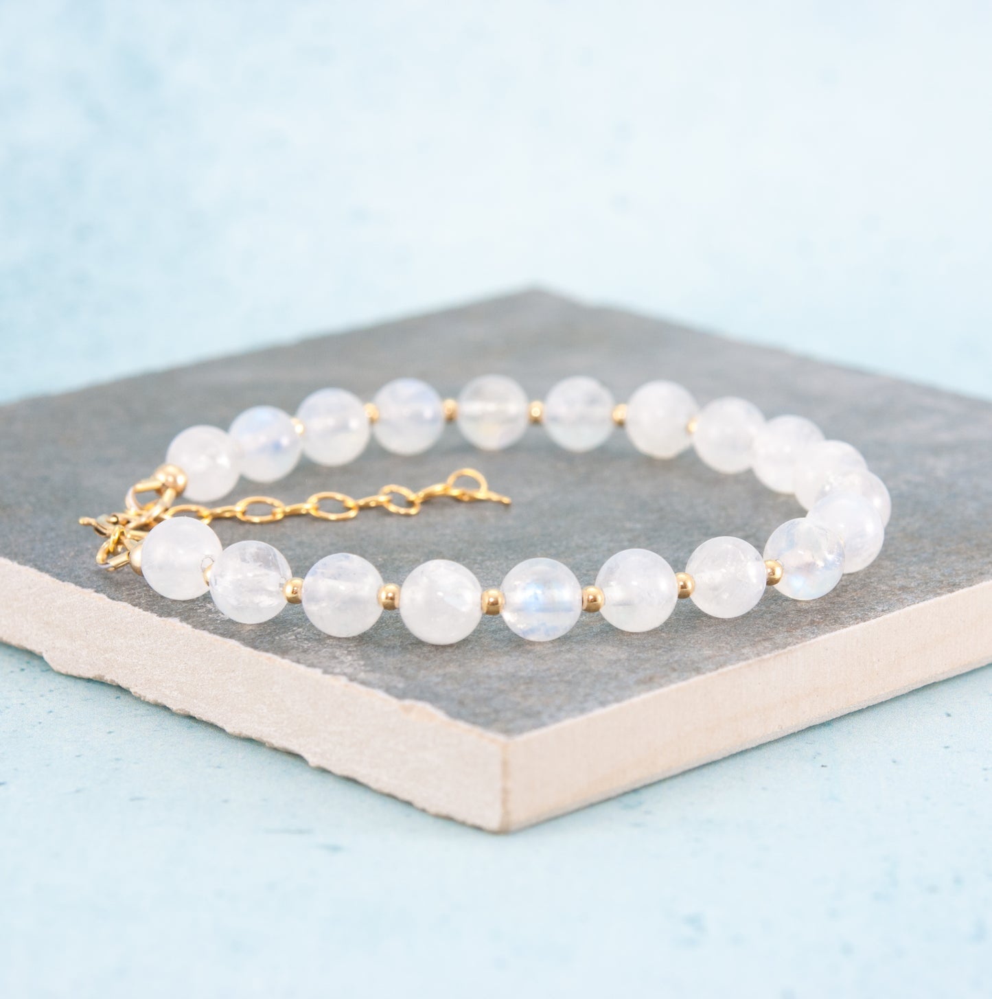 Rainbow Moonstone Gemstone Bracelet