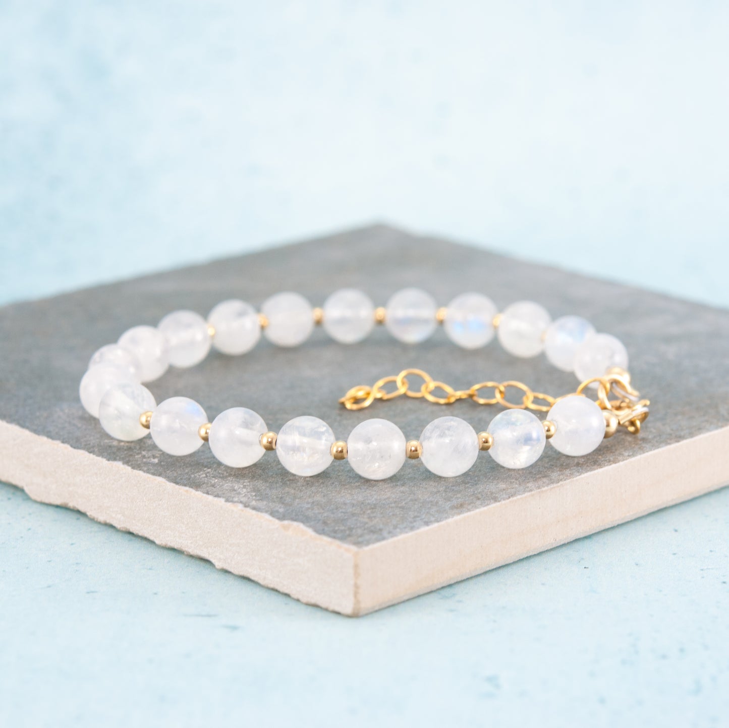Rainbow Moonstone Gemstone Bracelet