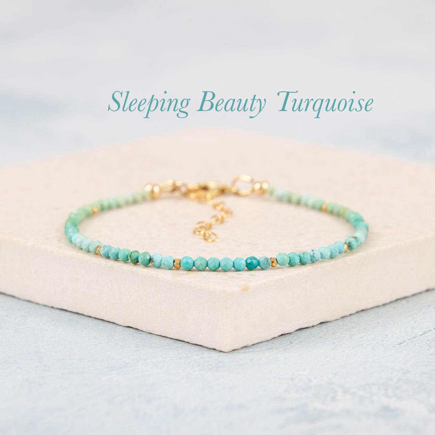 Sleeping Beauty Turquoise Dainty Bracelet, Ombre Blue & Green