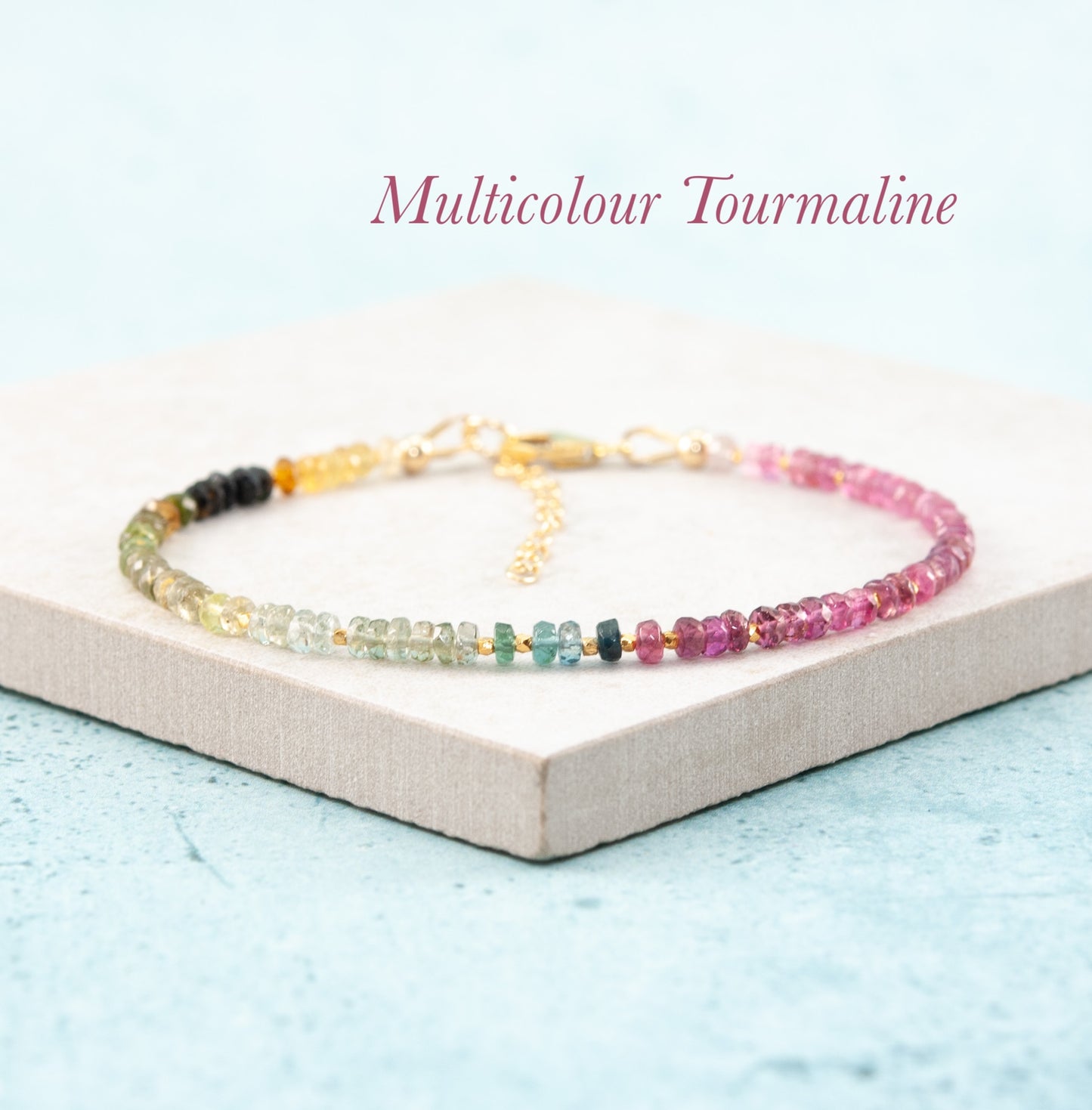 Dainty Tourmaline Gemstone Bracelet
