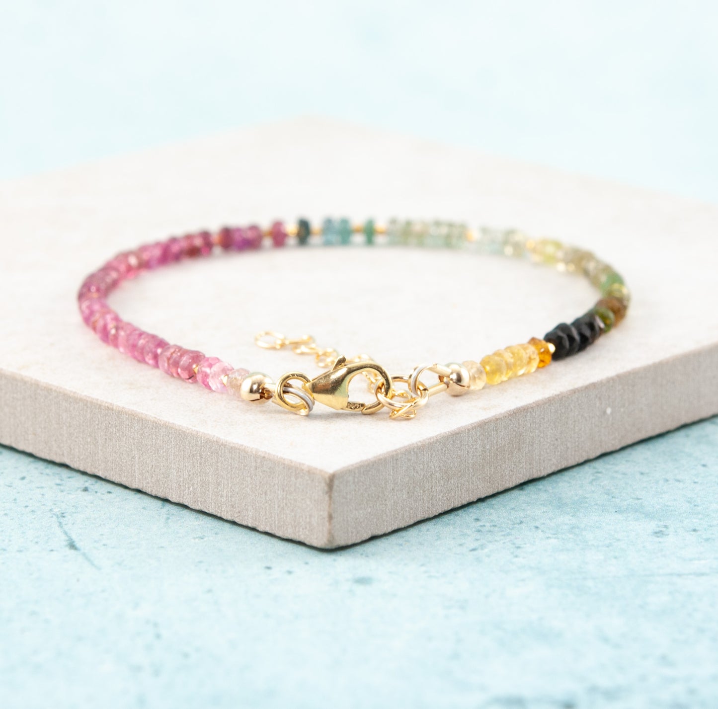 Dainty Tourmaline Gemstone Bracelet