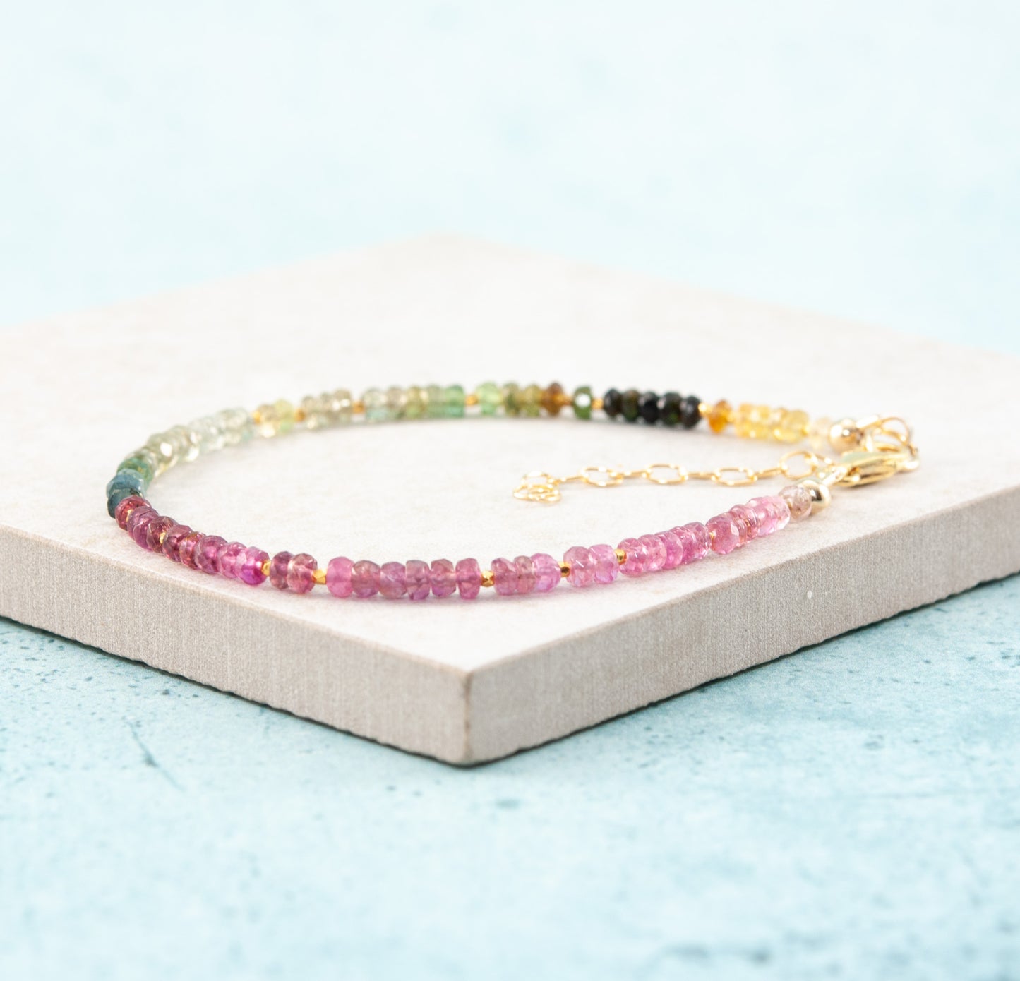 Dainty Tourmaline Gemstone Bracelet