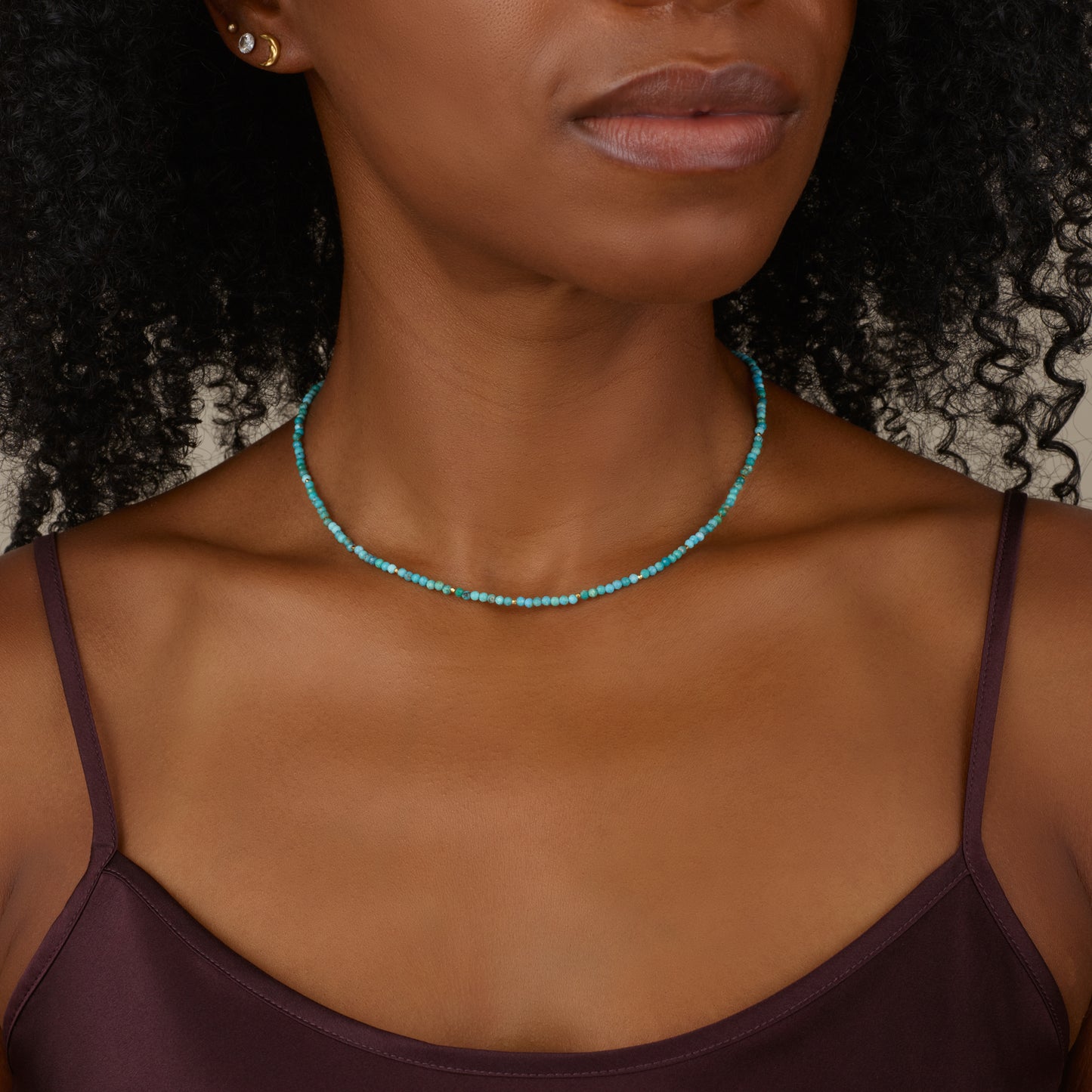Dainty Turquoise Gemstone Necklace