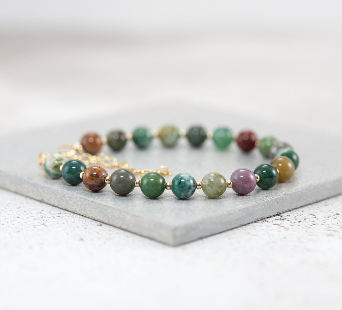 Indian Agate Gemstone Bracelet
