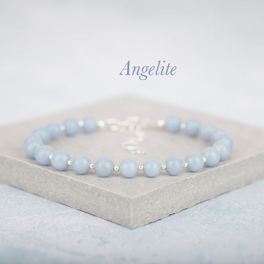 Angelite Gemstone Bracelet