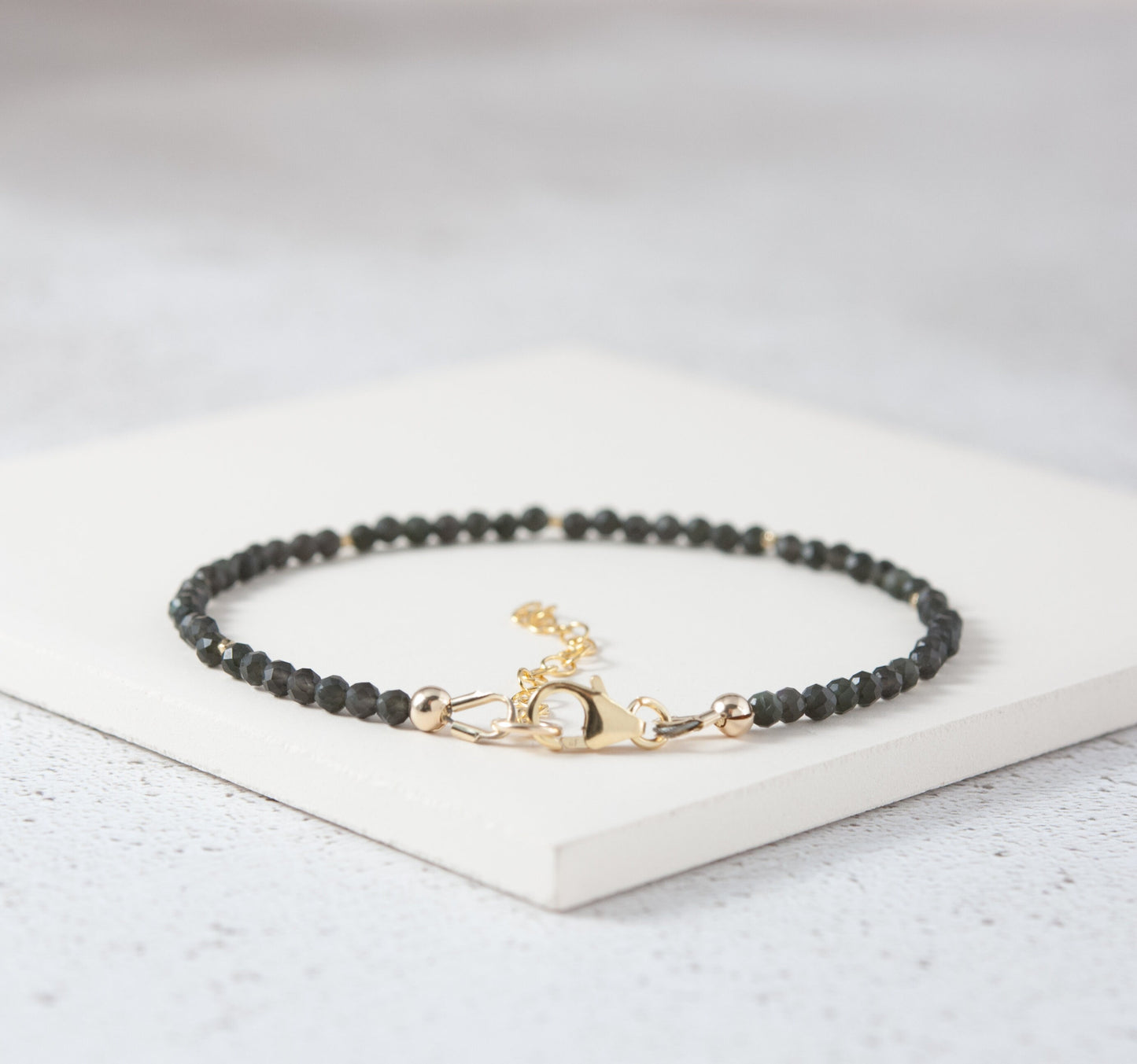 Dainty Obsidian Bracelet