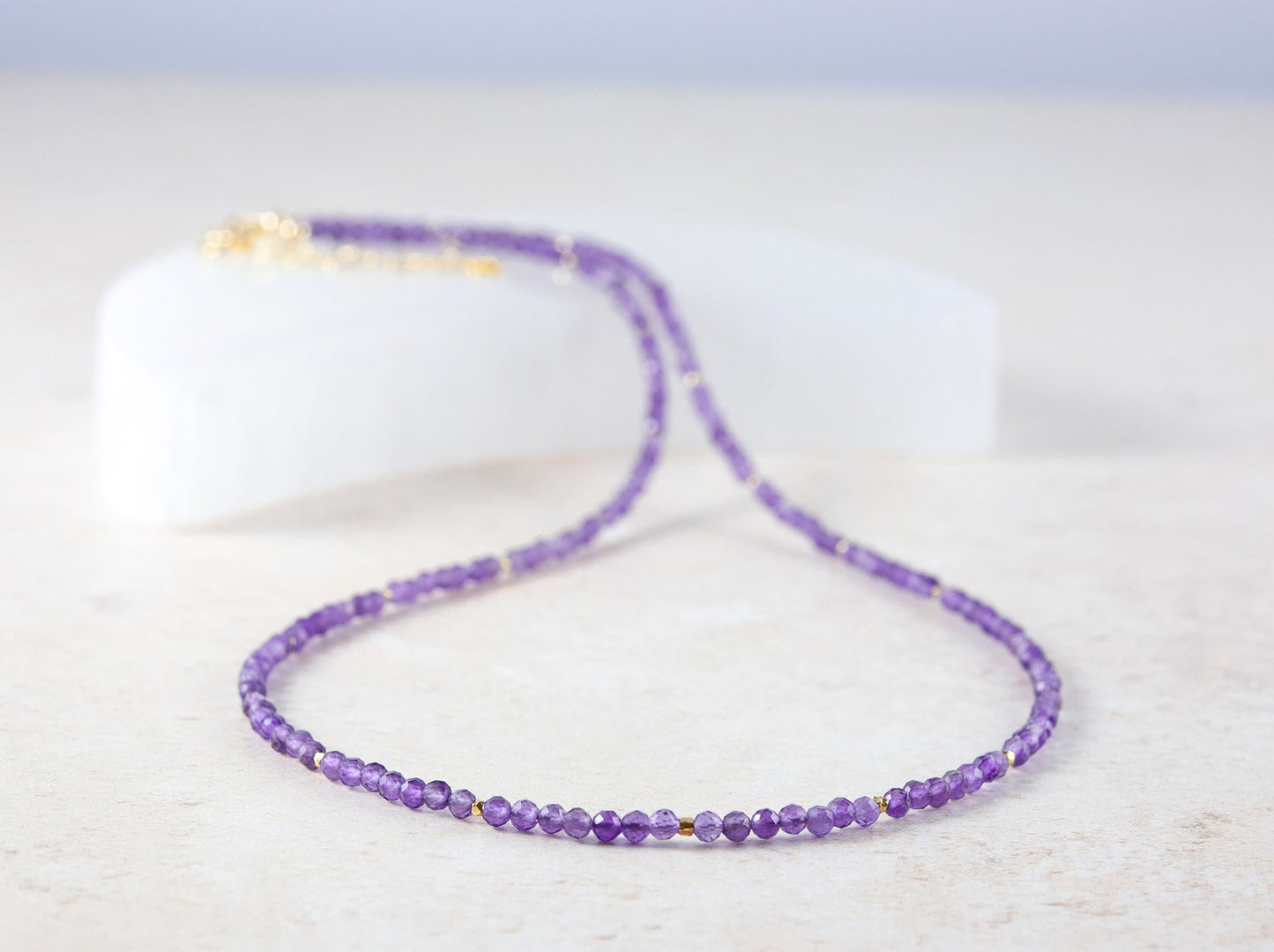 Amethyst Dainty Gemstone Bracelet