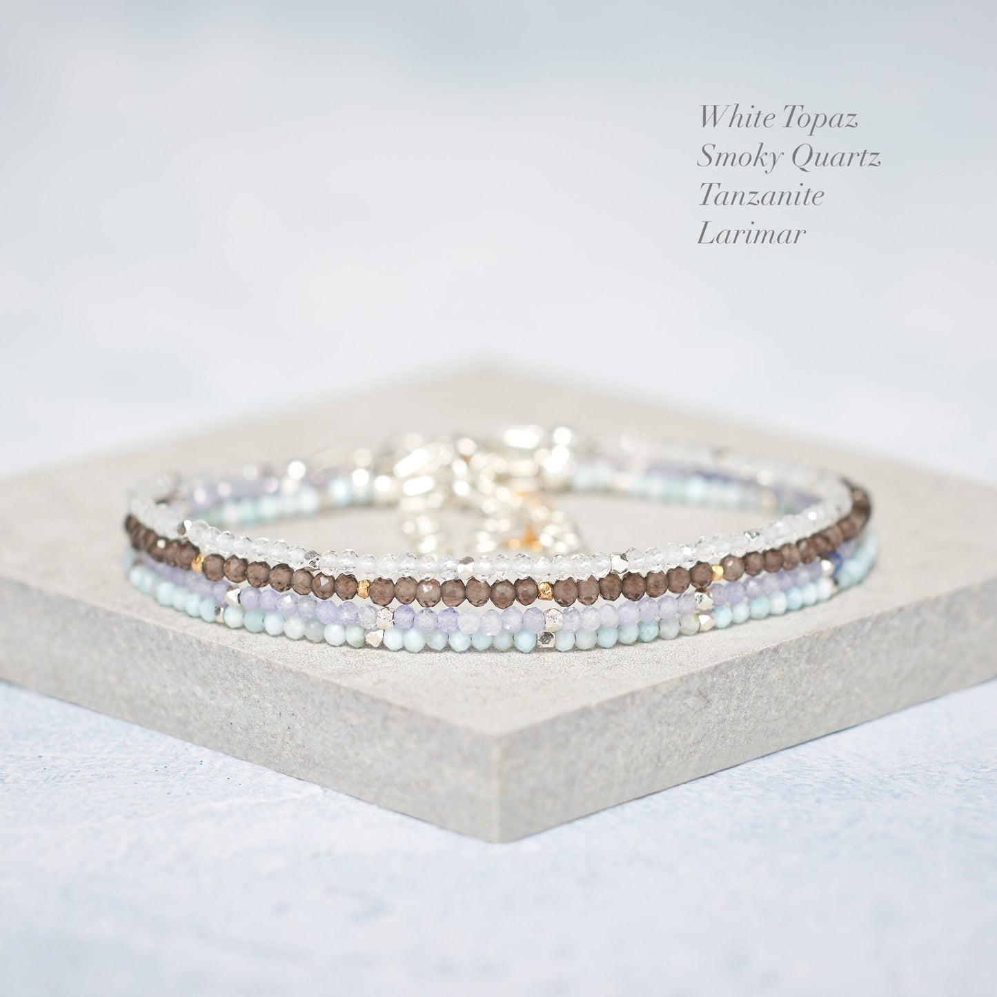 Dainty Smoky Quartz Gemstone Bracelet