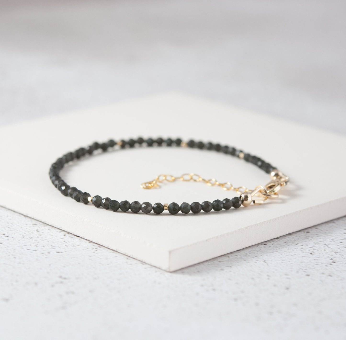 Dainty Obsidian Bracelet