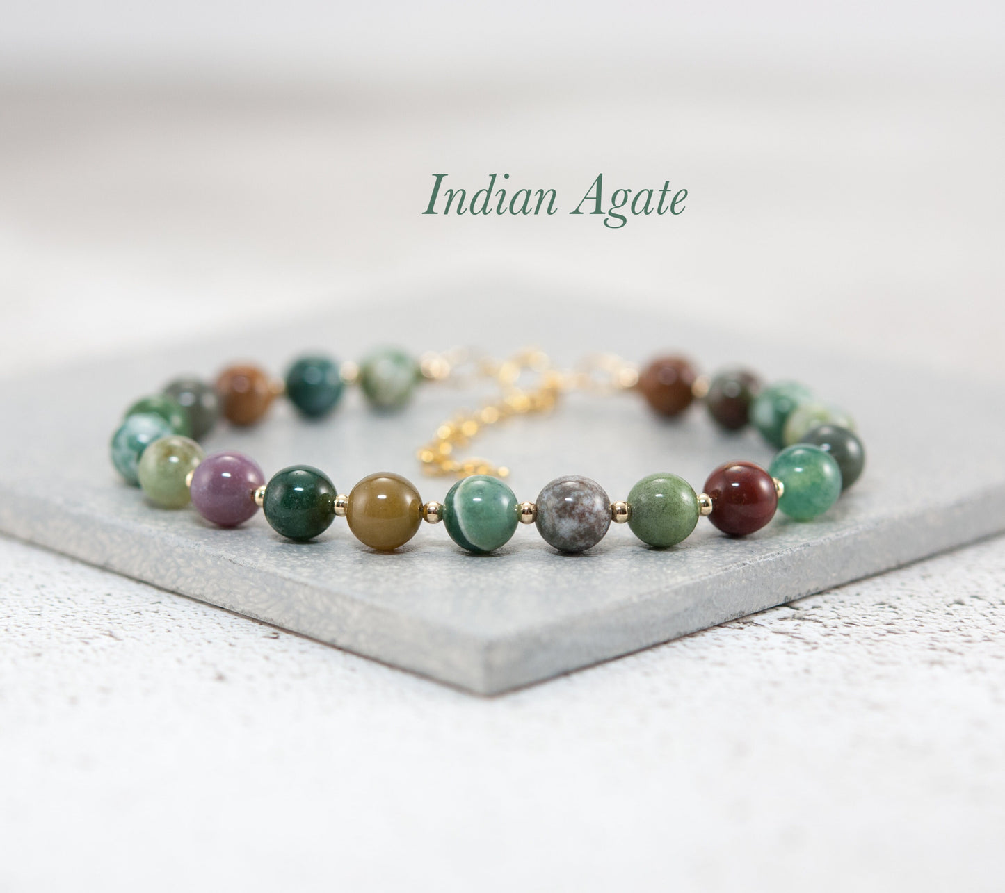 Indian Agate Gemstone Bracelet