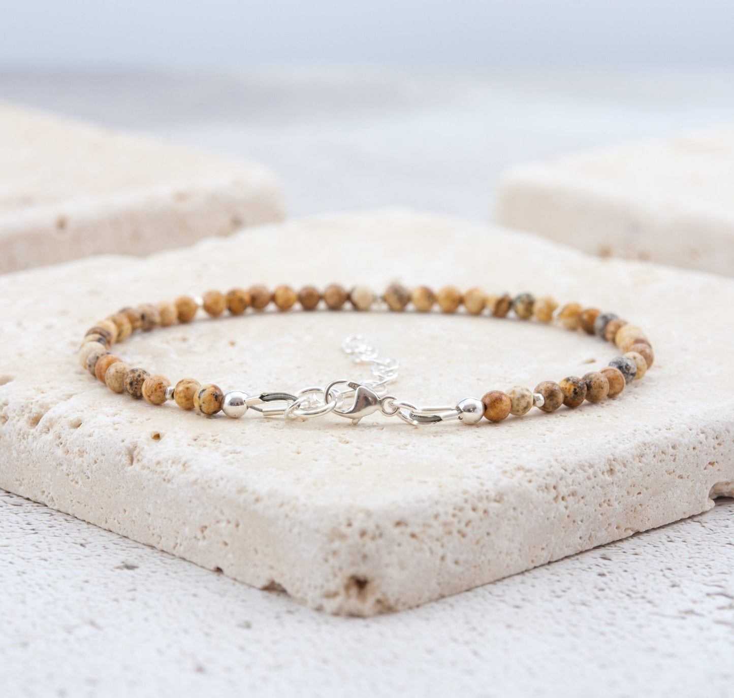 Dainty Picture Jasper Gemstone Bracelet