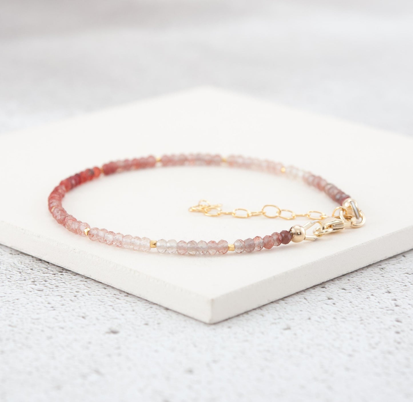 Dainty Andesine Gemstone Bracelet