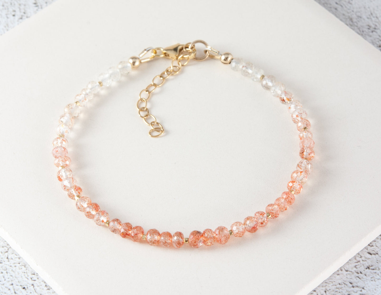 Dainty Sunstone Gemstone Bracelet(AA Grade)