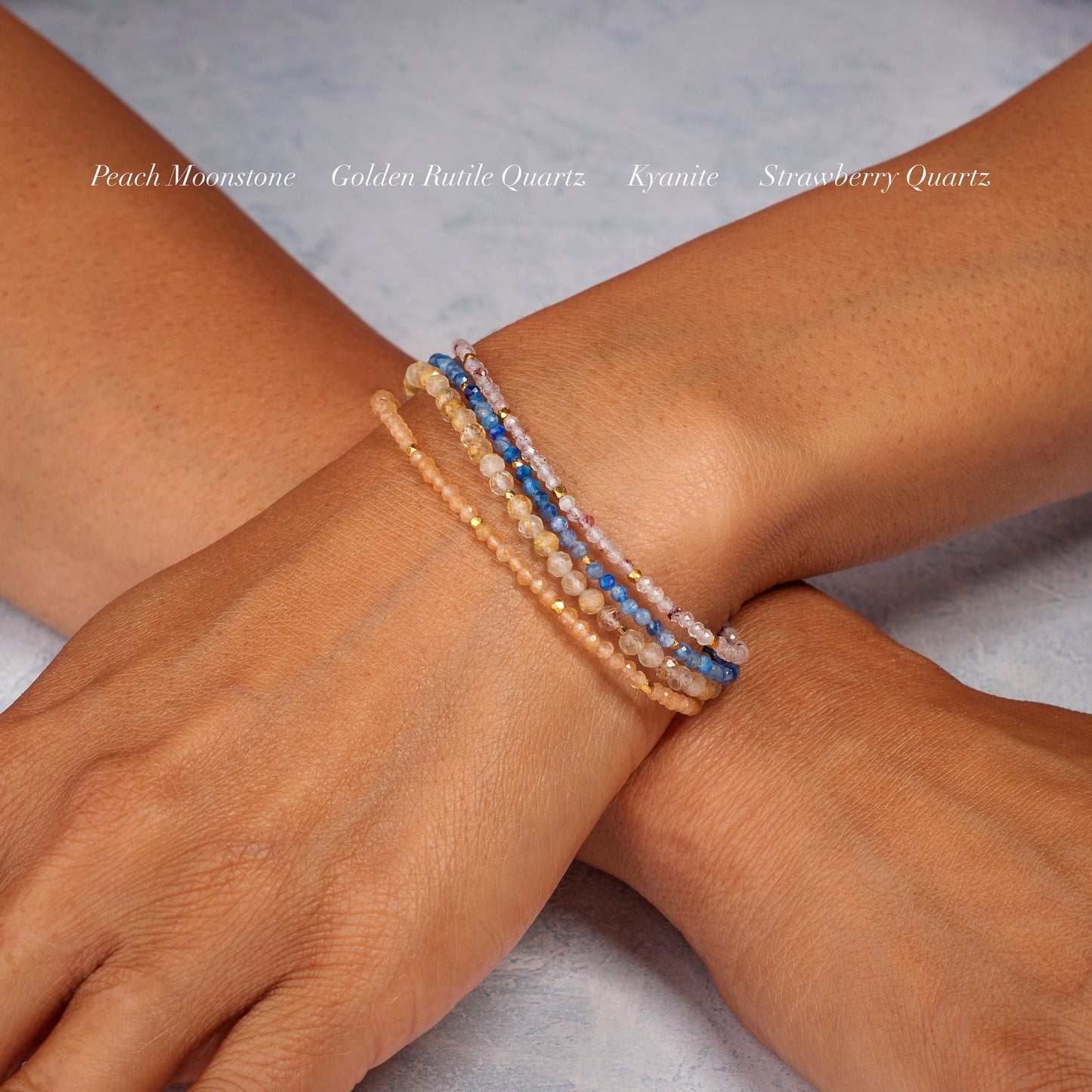 Dainty Golden Rutile Quartz Gemstone Bracelet