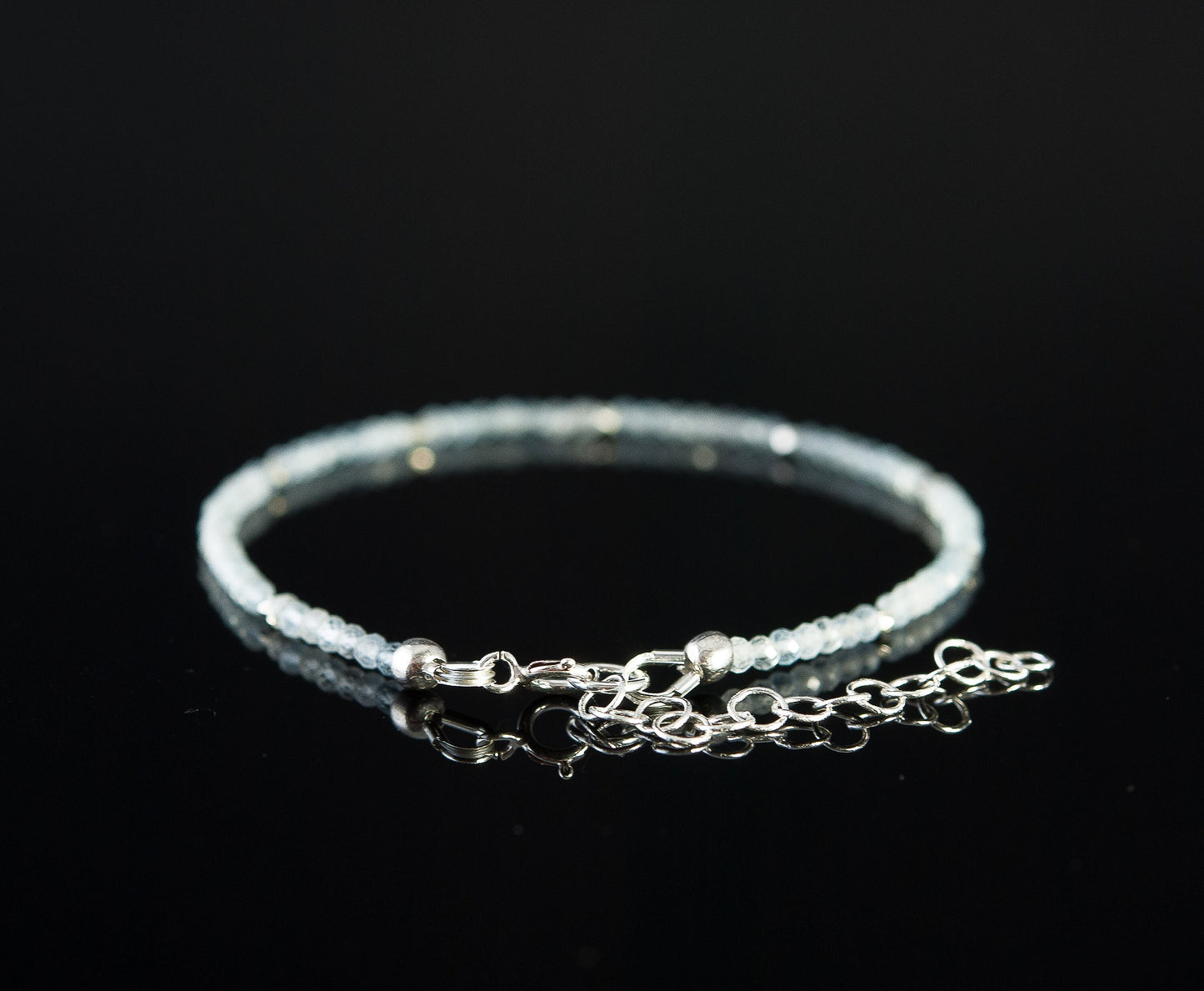 Dainty Aquamarine Gemstone Bracelet