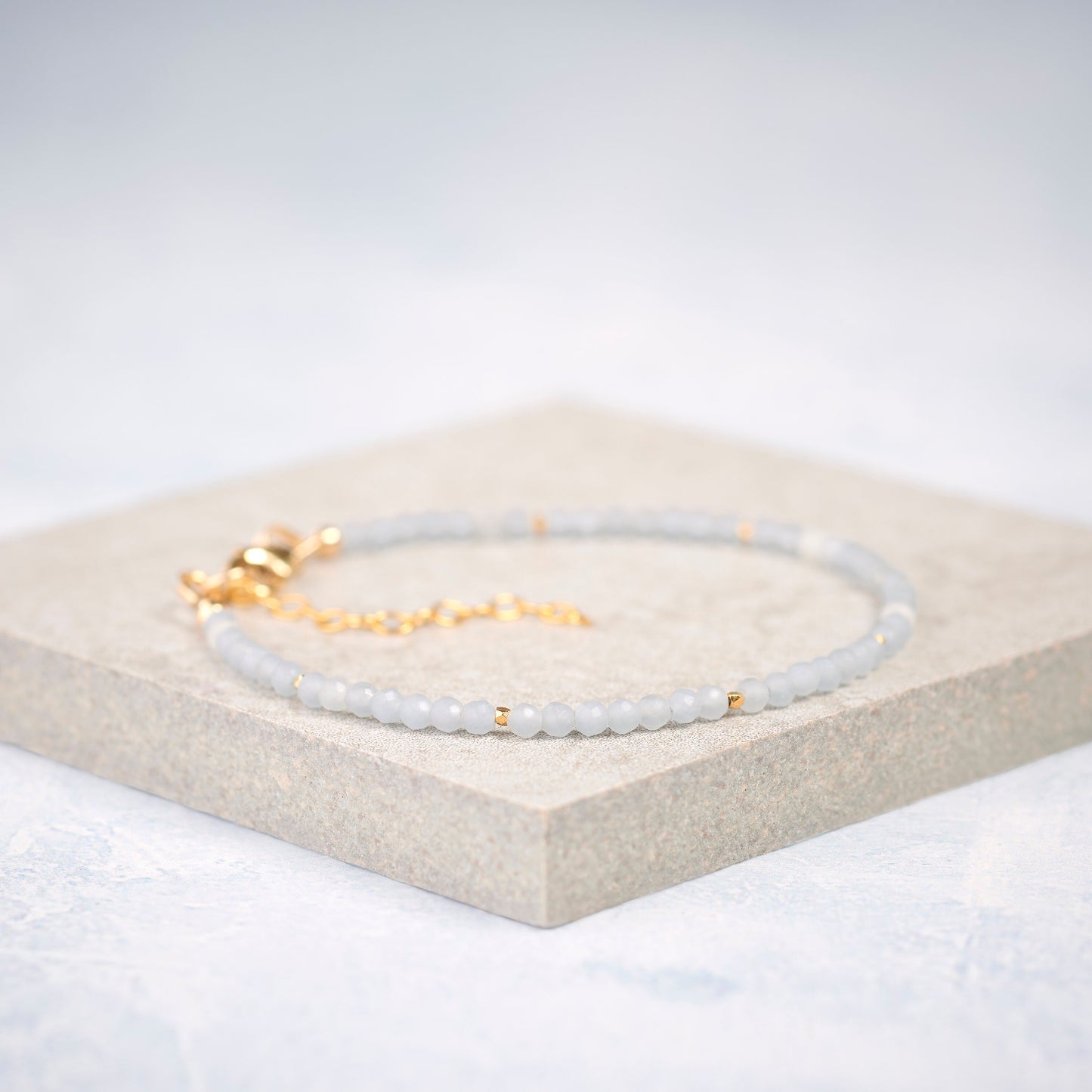 Dainty Angelite Gemstone Bracelet