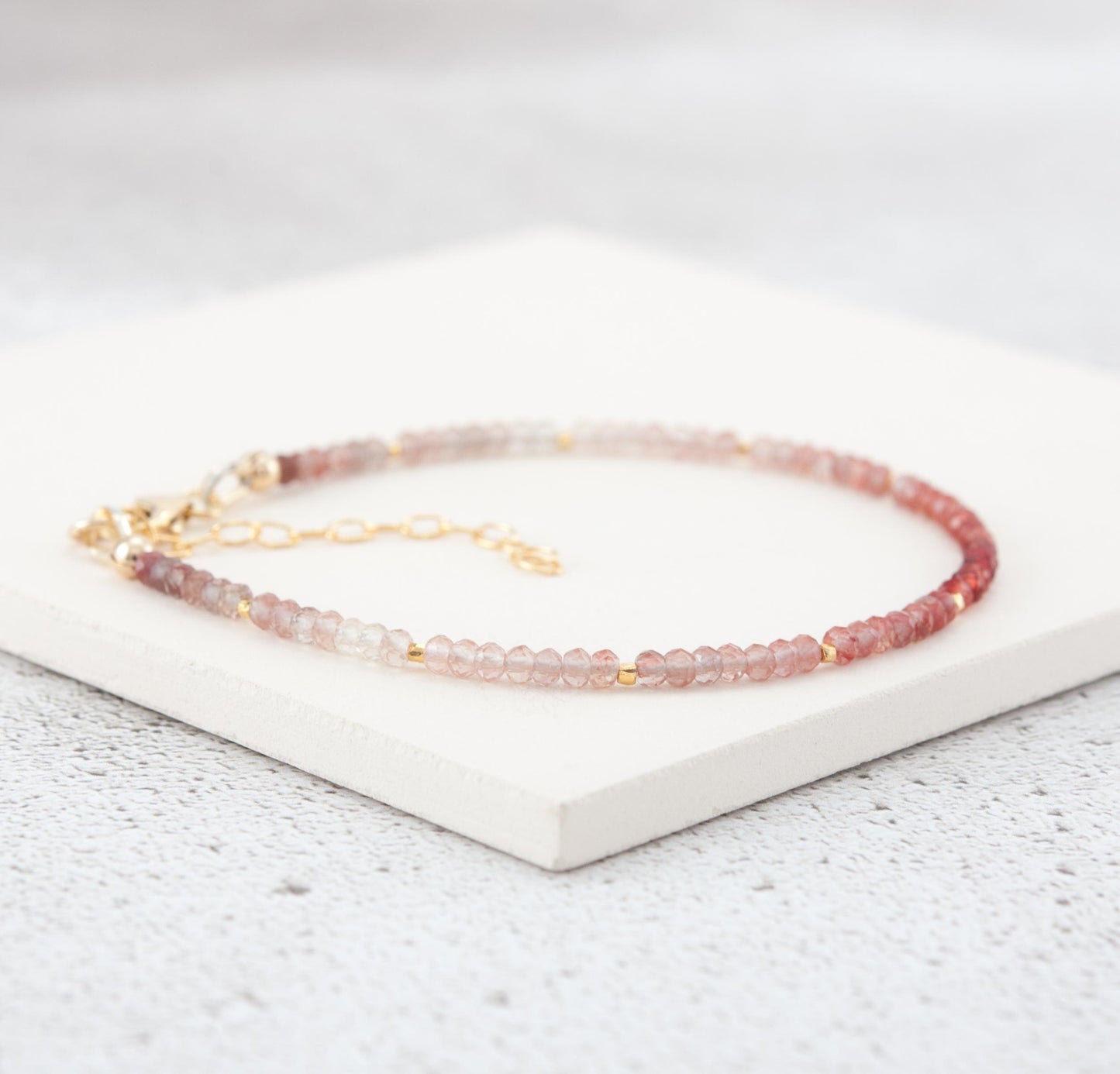 Dainty Andesine Gemstone Bracelet