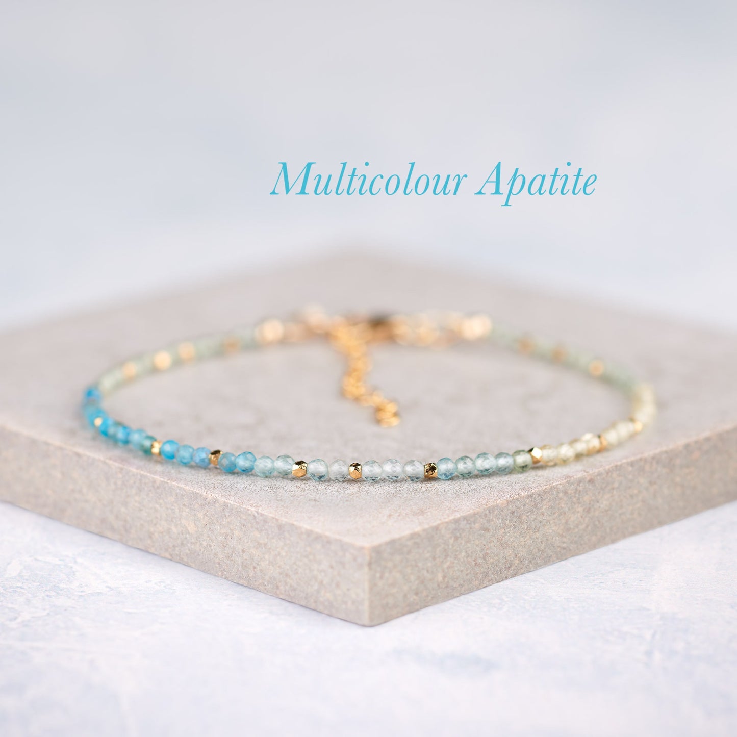 Dainty Multicolour Apatite Gemstone Bracelet