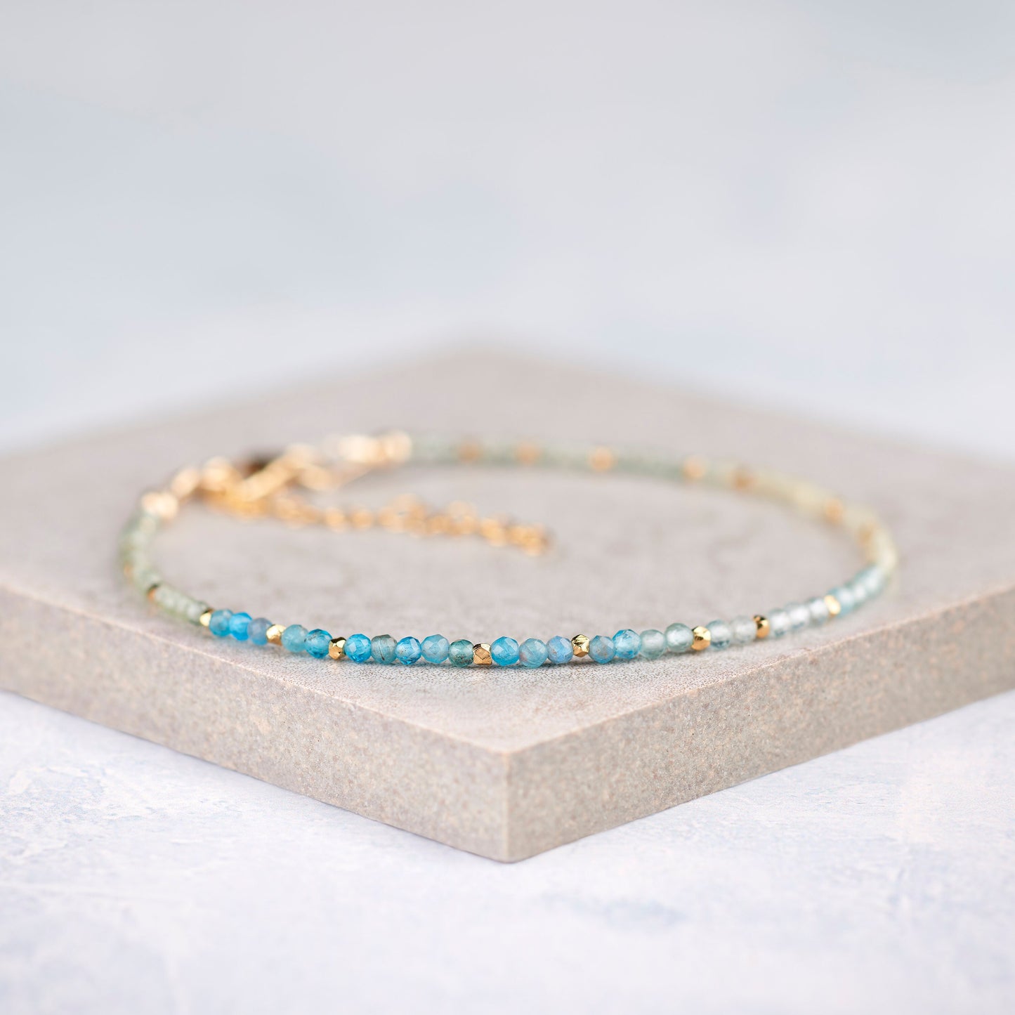 Dainty Multicolour Apatite Gemstone Bracelet