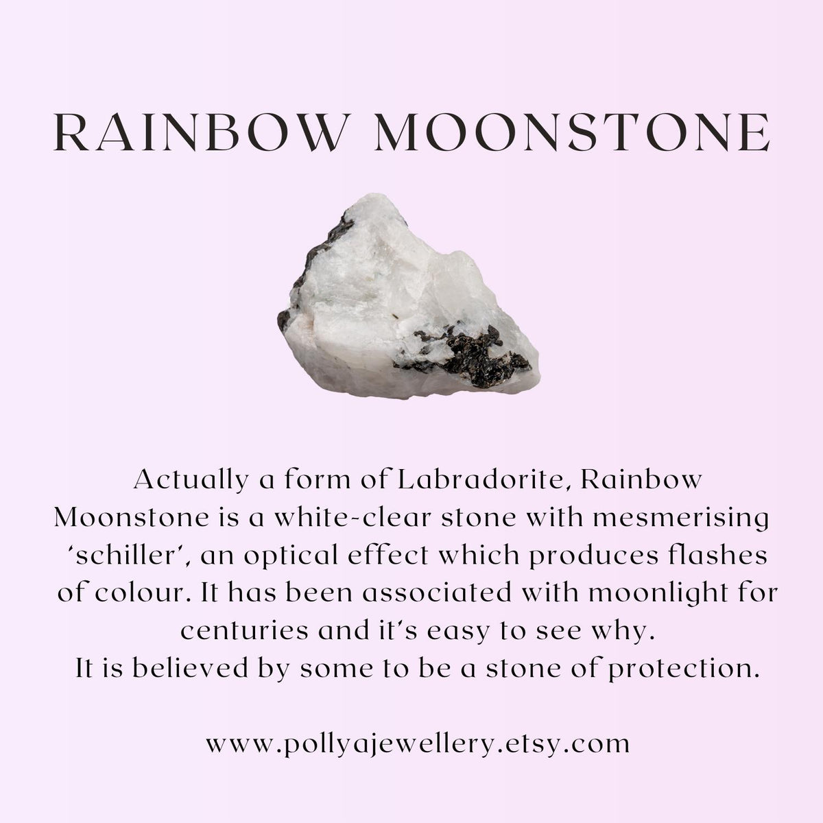 Raw Rainbow Moonstone Gemstone Bracelet