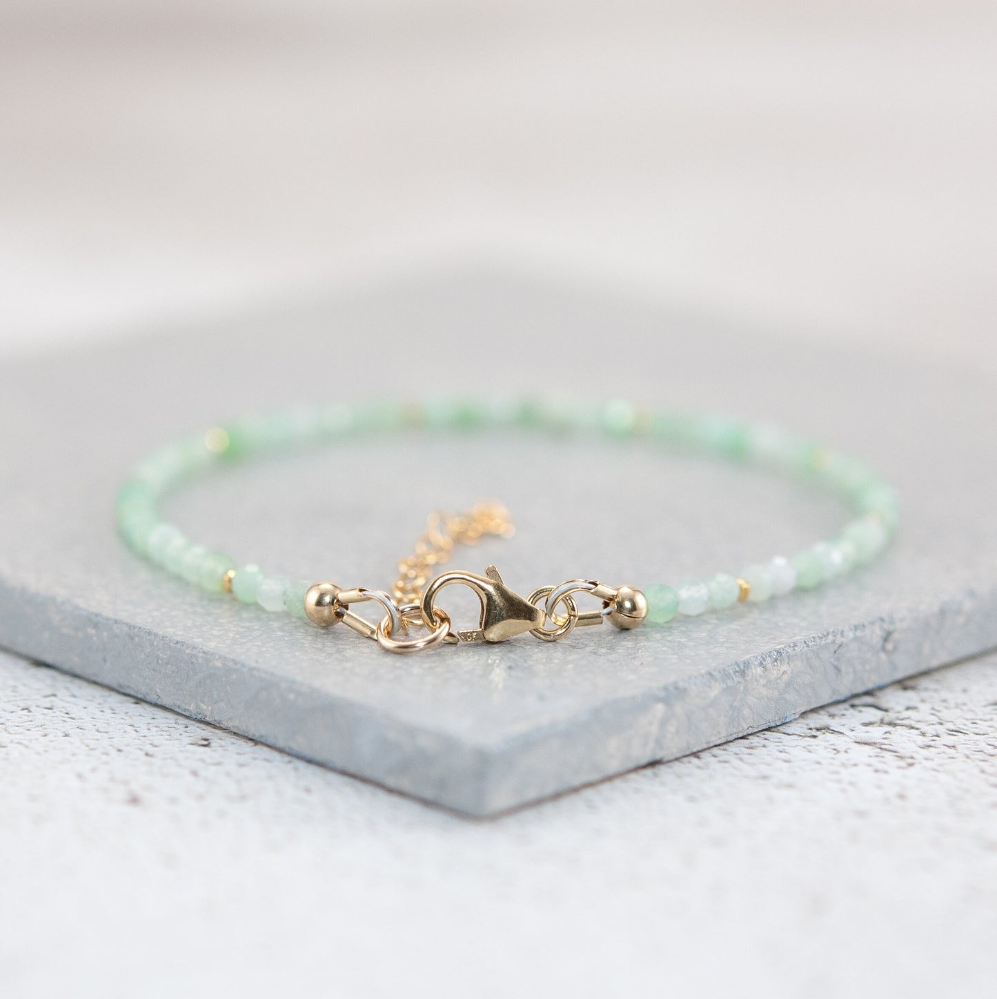 Dainty Chrysoprase Gemstone Bracelet