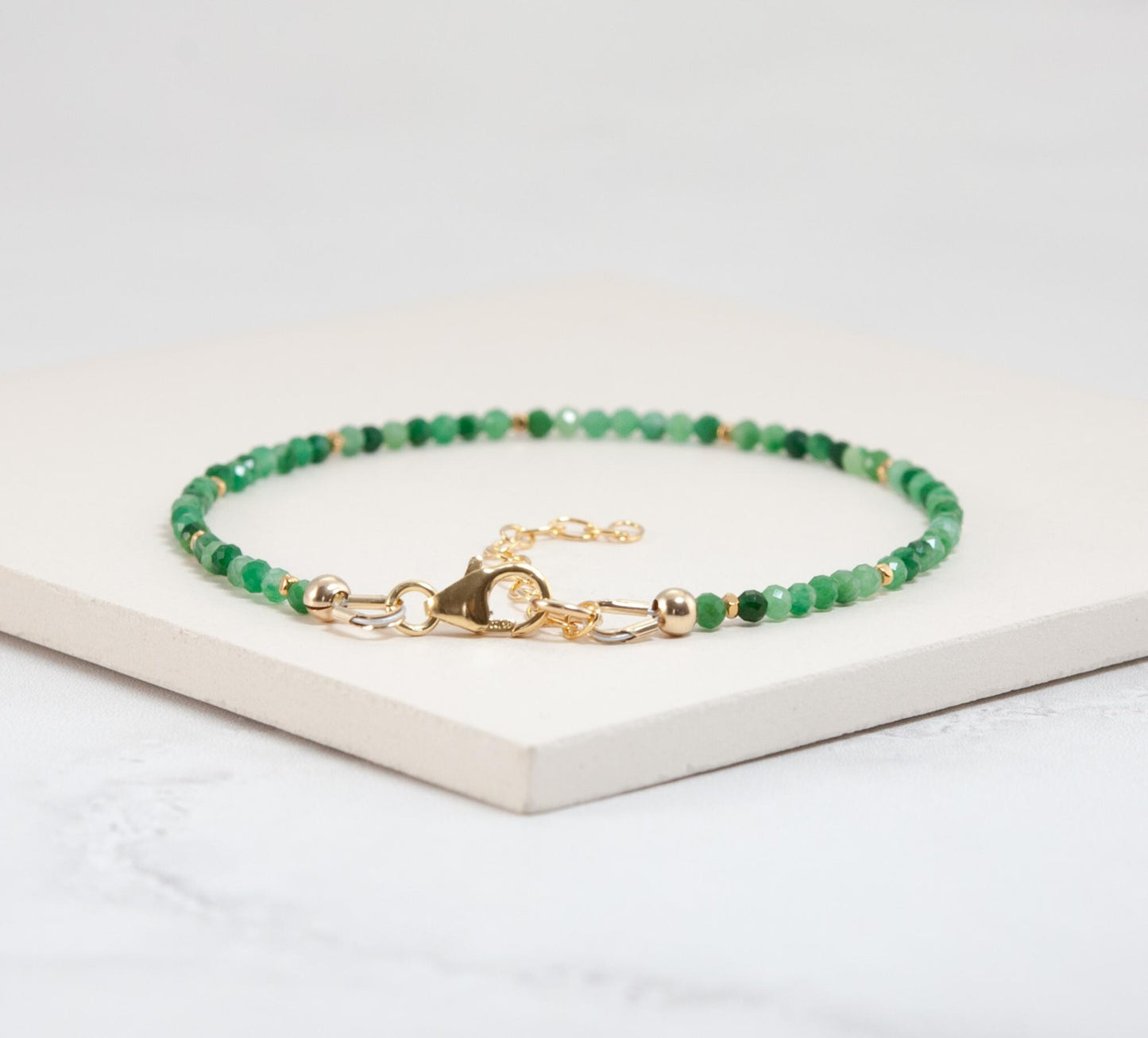 Dainty African Jade Bracelet
