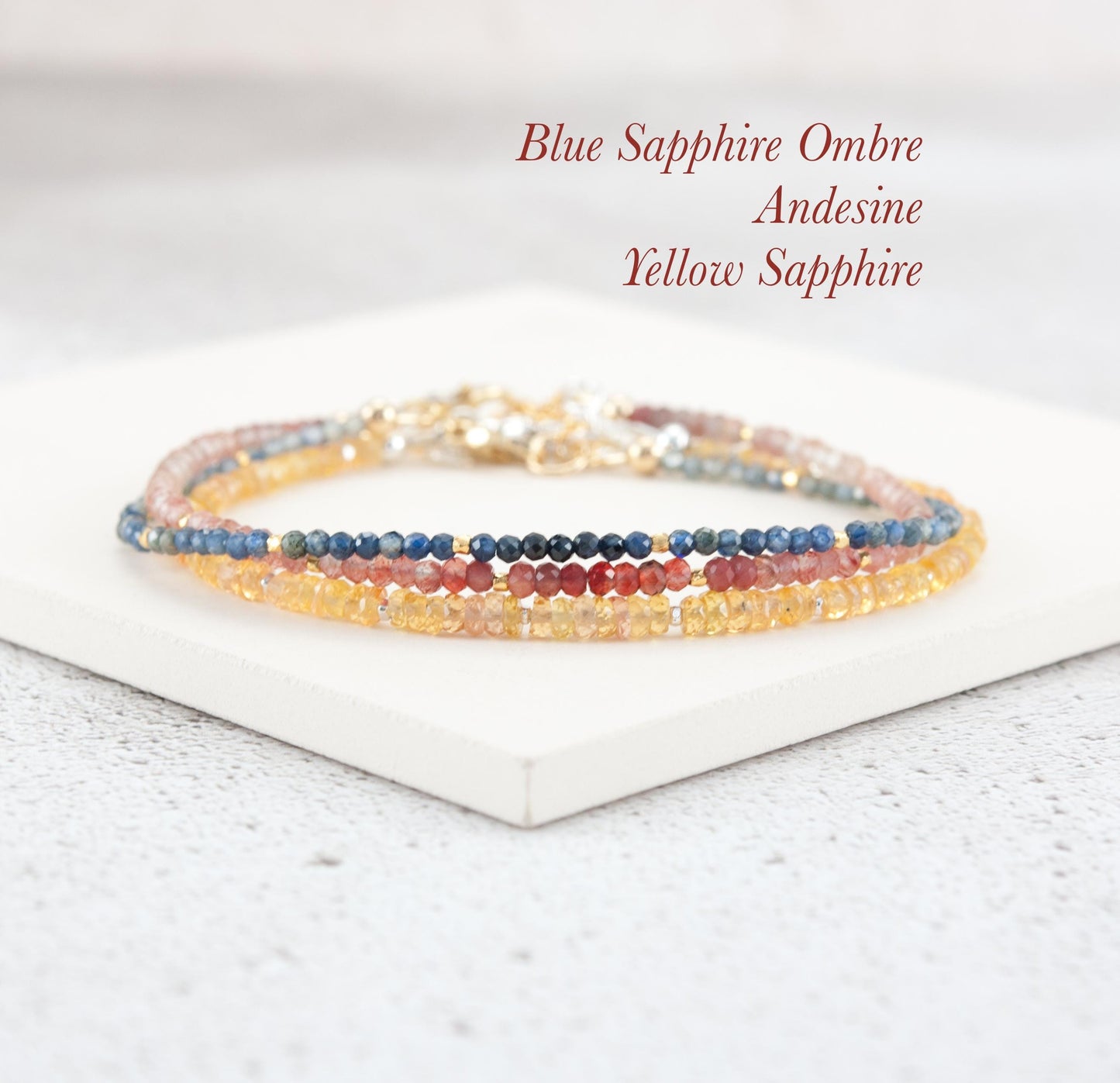 Dainty Golden Sapphire Bracelet