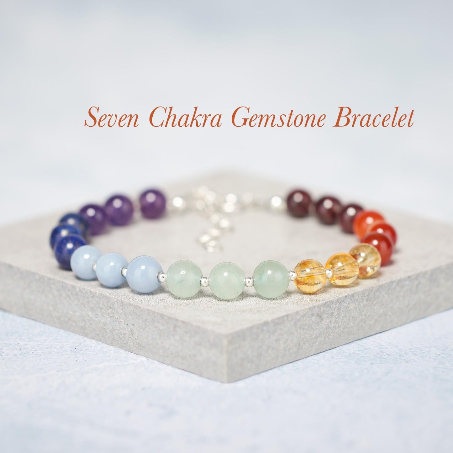 Seven Chakra Rainbow Gemstone Bracelet
