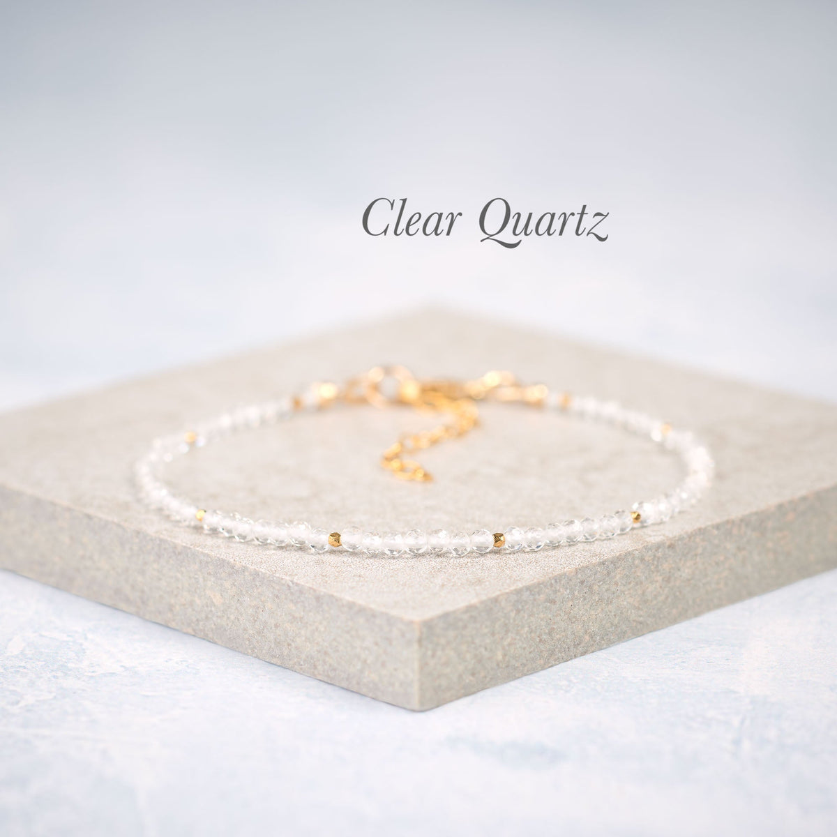 Clear Quartz / Rock Crystal Bracelet - April Birthstone