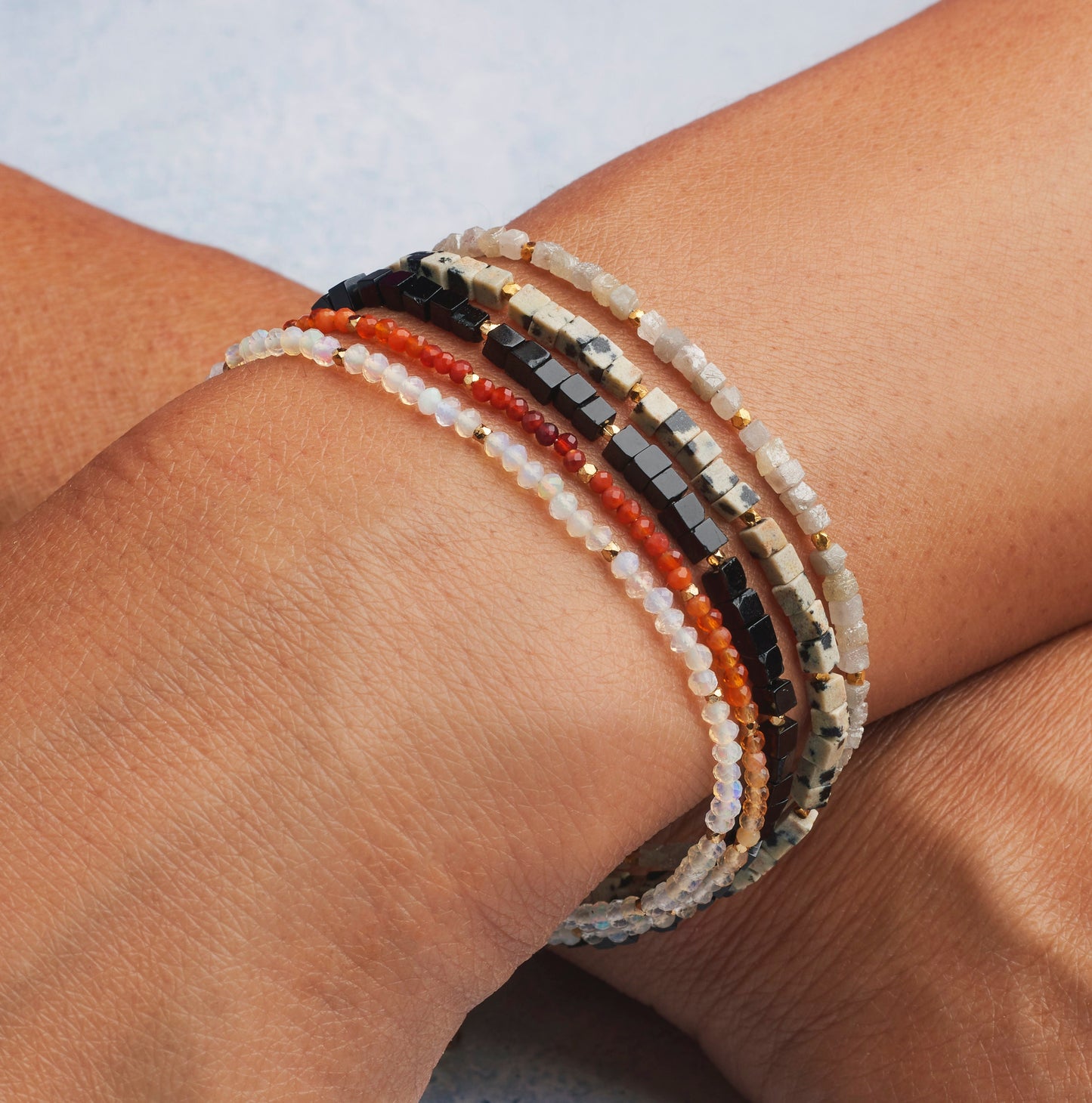 Dainty Mexican Fire Opal Bracelet (AAA Grade)