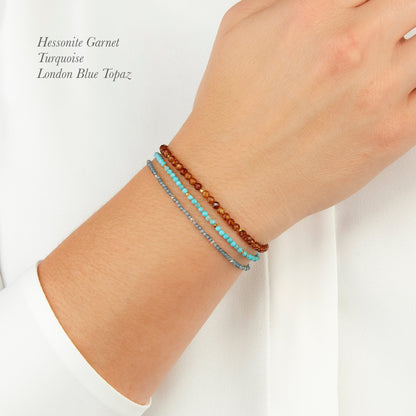 Dainty Hessonite Garnet Bracelet