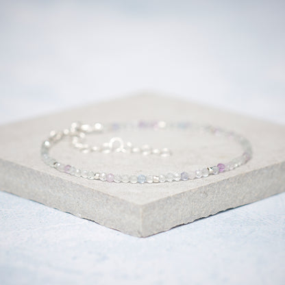 Dainty Fluorite Gemstone Bracelet