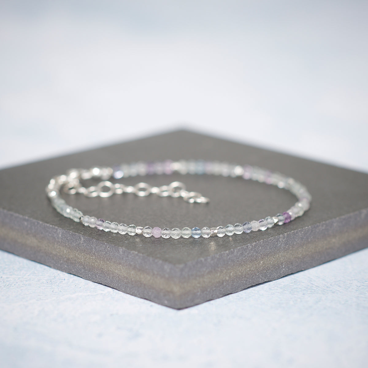 Dainty Fluorite Gemstone Bracelet