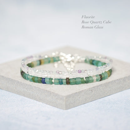 Dainty Fluorite Gemstone Bracelet