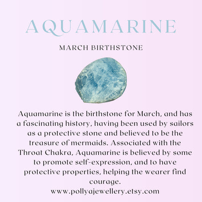Raw Aquamarine Gemstone Bracelet