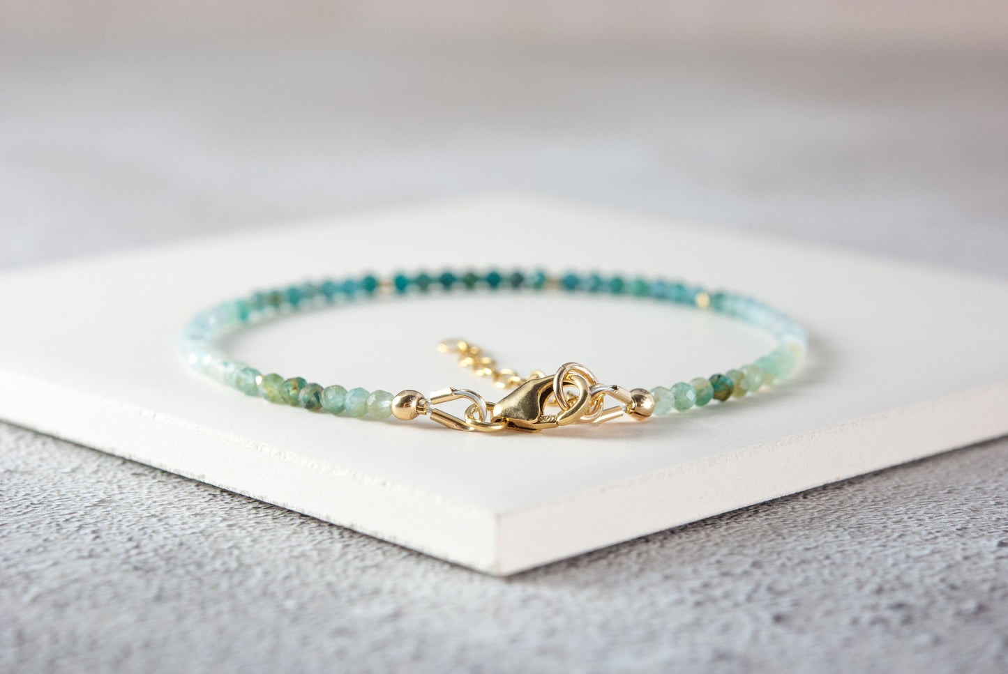 Dainty Grandidierite Gemstone Bracelet
