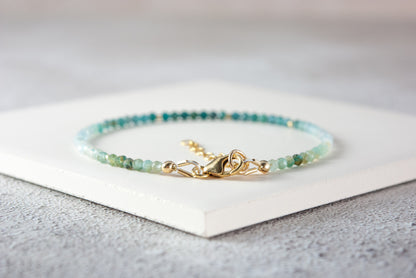 Dainty Grandidierite Gemstone Bracelet
