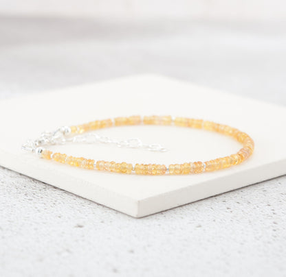 Dainty Golden Sapphire Bracelet