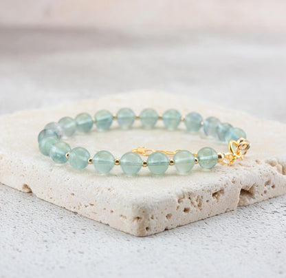 Blue Fluorite Rare Gemstone Bracelet