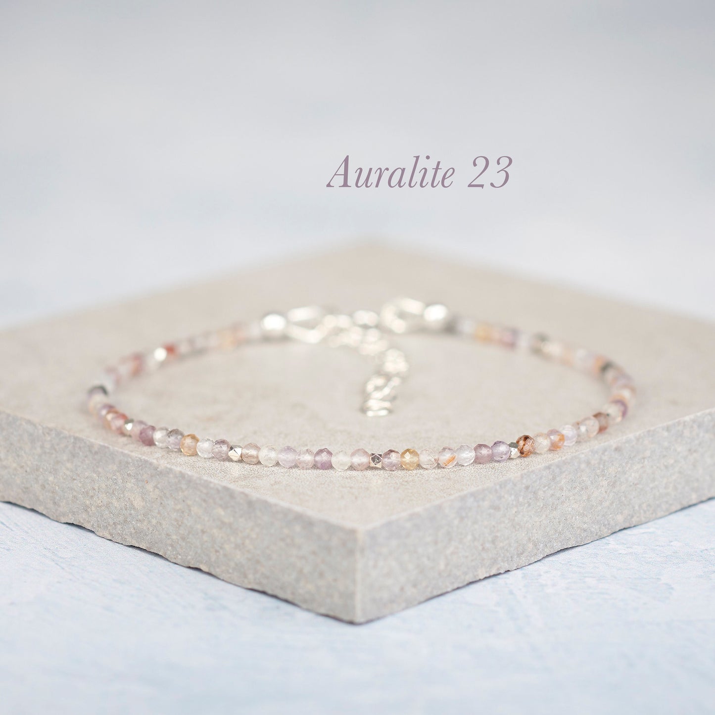 Dainty Auralite 23 Gemstone Bracelet
