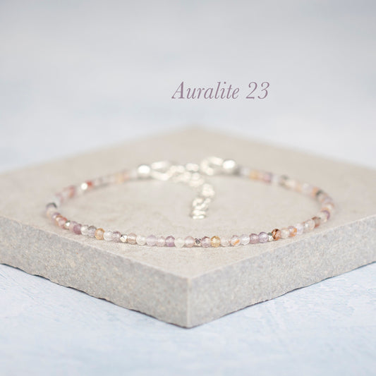 Dainty Auralite 23 Gemstone Bracelet