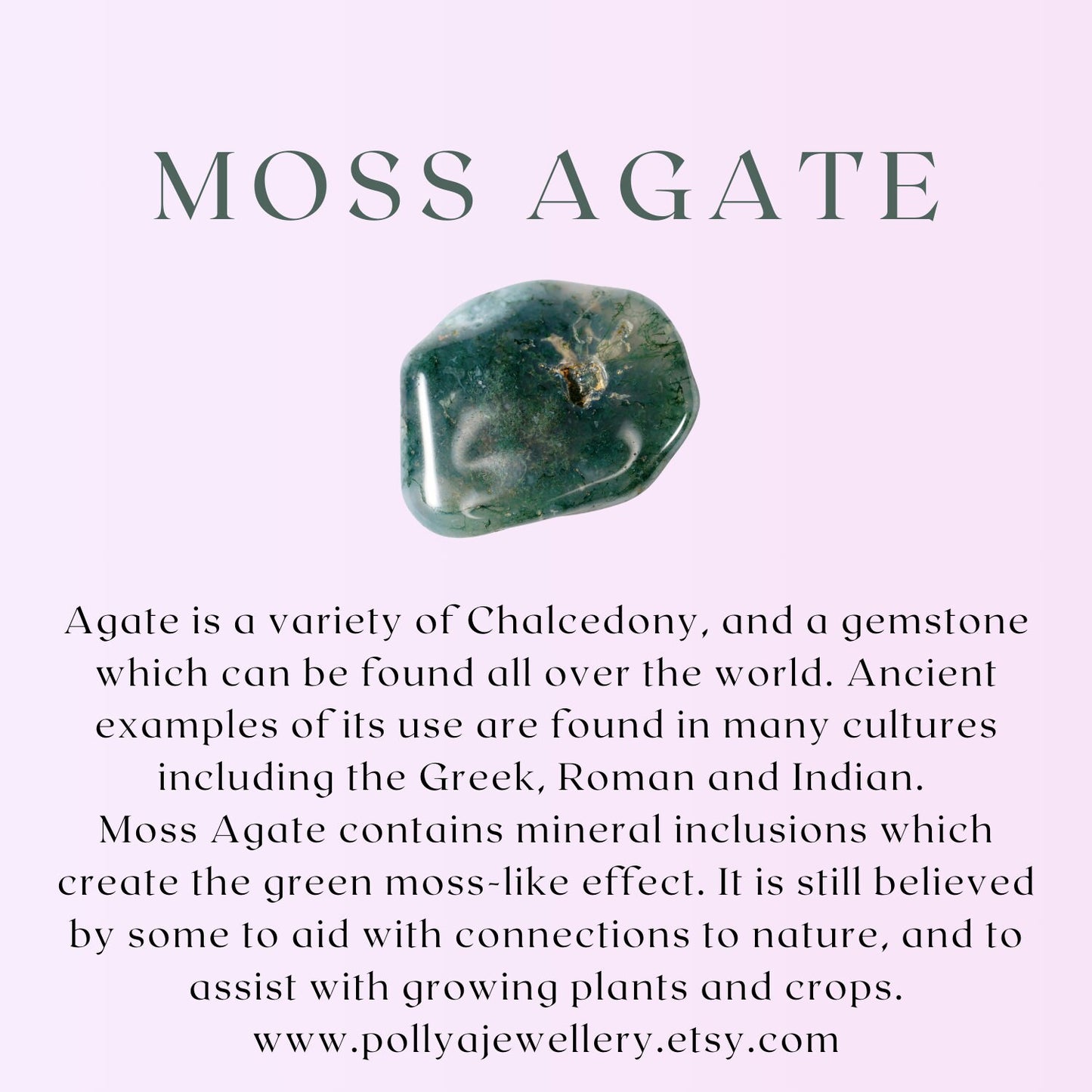 Moss Agate Dainty Gemstone Bracelet