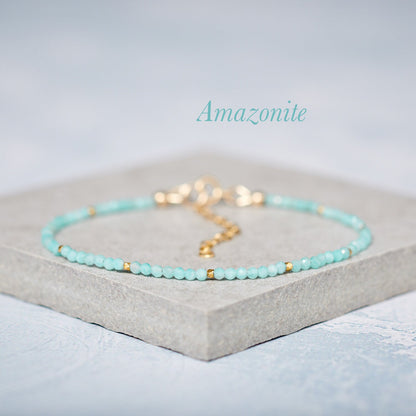 Amazonite Dainty Gemstone Bracelet
