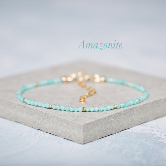 Amazonite Dainty Gemstone Bracelet