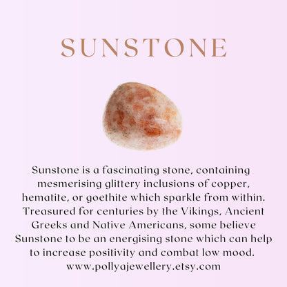 Raw Sunstone Gemstone Bracelet