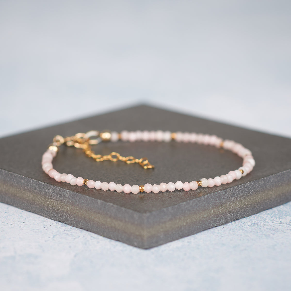 Dainty Pink Opal Bracelet