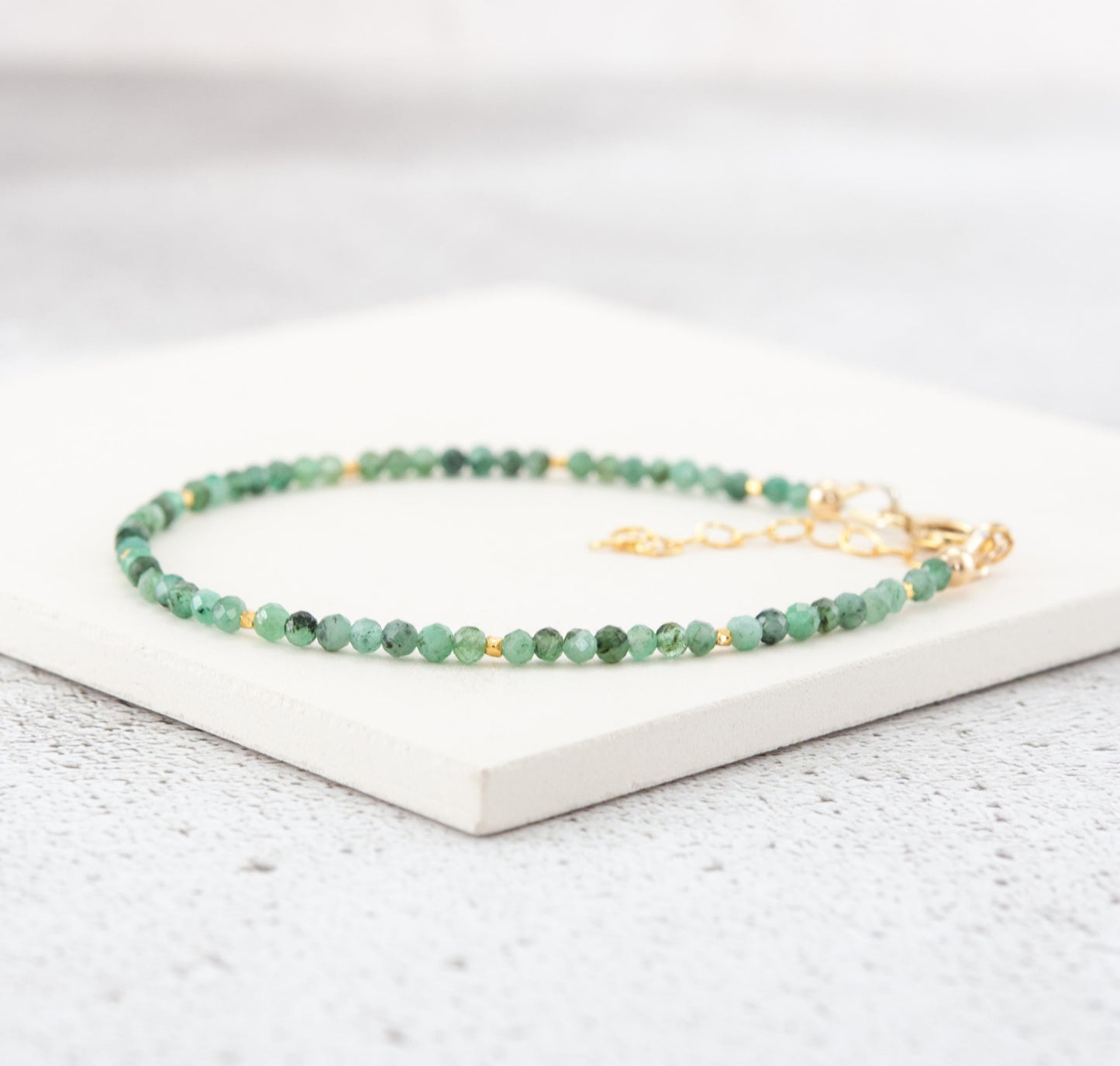 Dainty Emerald Bracelet