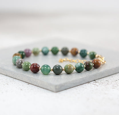 Indian Agate Gemstone Bracelet